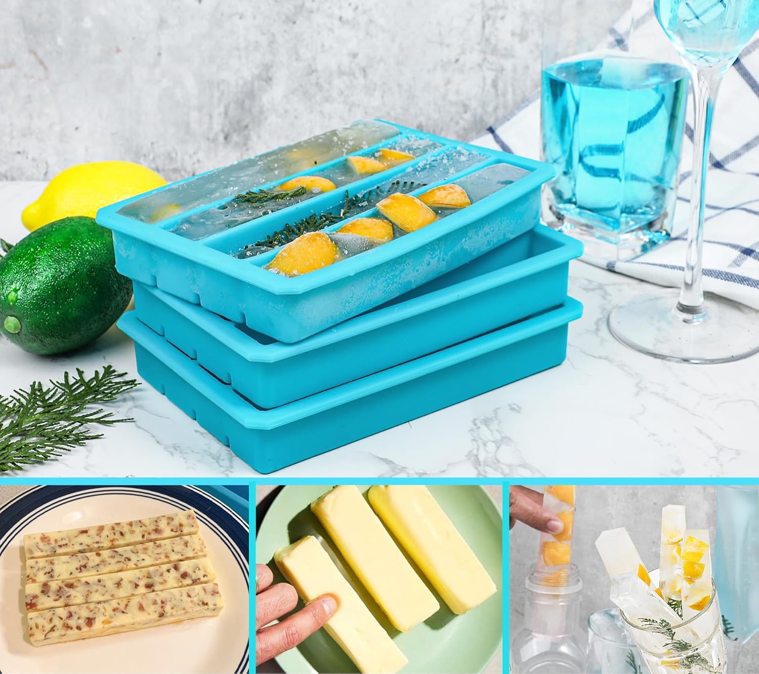 Long Ice Cube Sticks Mold for  - Silicone Mold Tray avaliação e preço