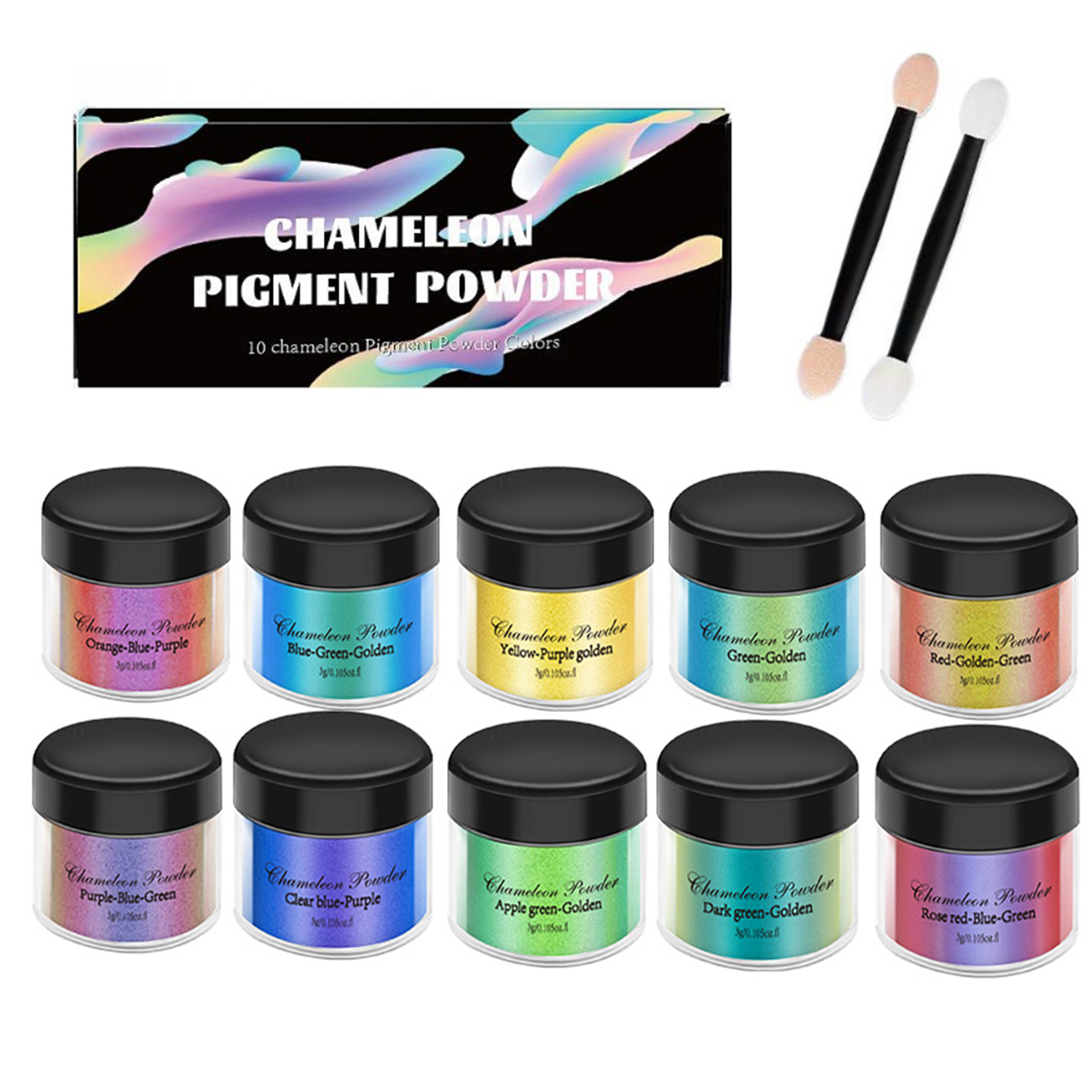 10/20pcs Mirror Chameleons Pig - Resin Pigment Set avaliação e preço