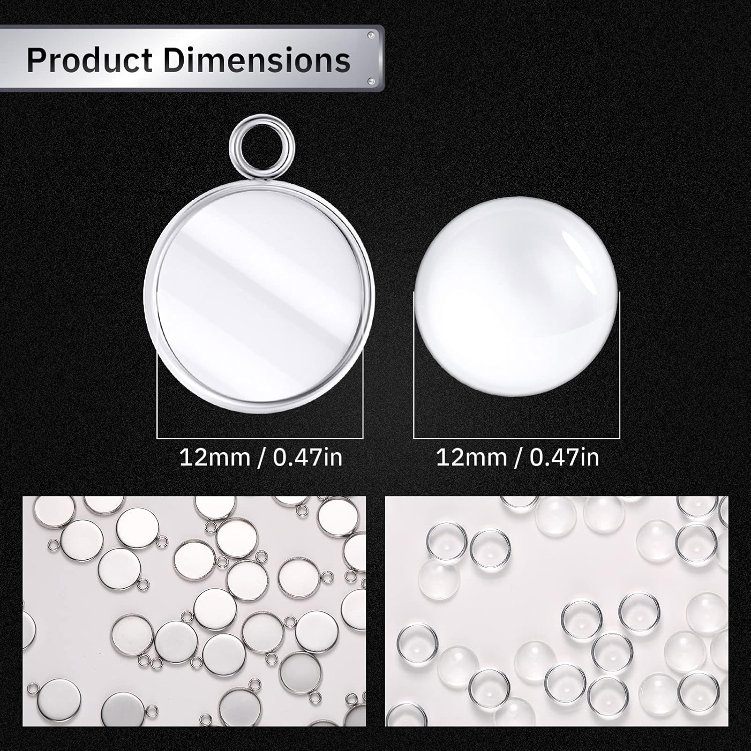 20 Pieces Stainless Steel Roun - Resin Crafts avaliação e preço