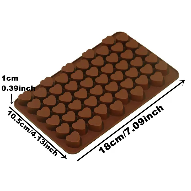 55Cavities Small Heart Silicon - Silicone Mold Tray avaliação e preço