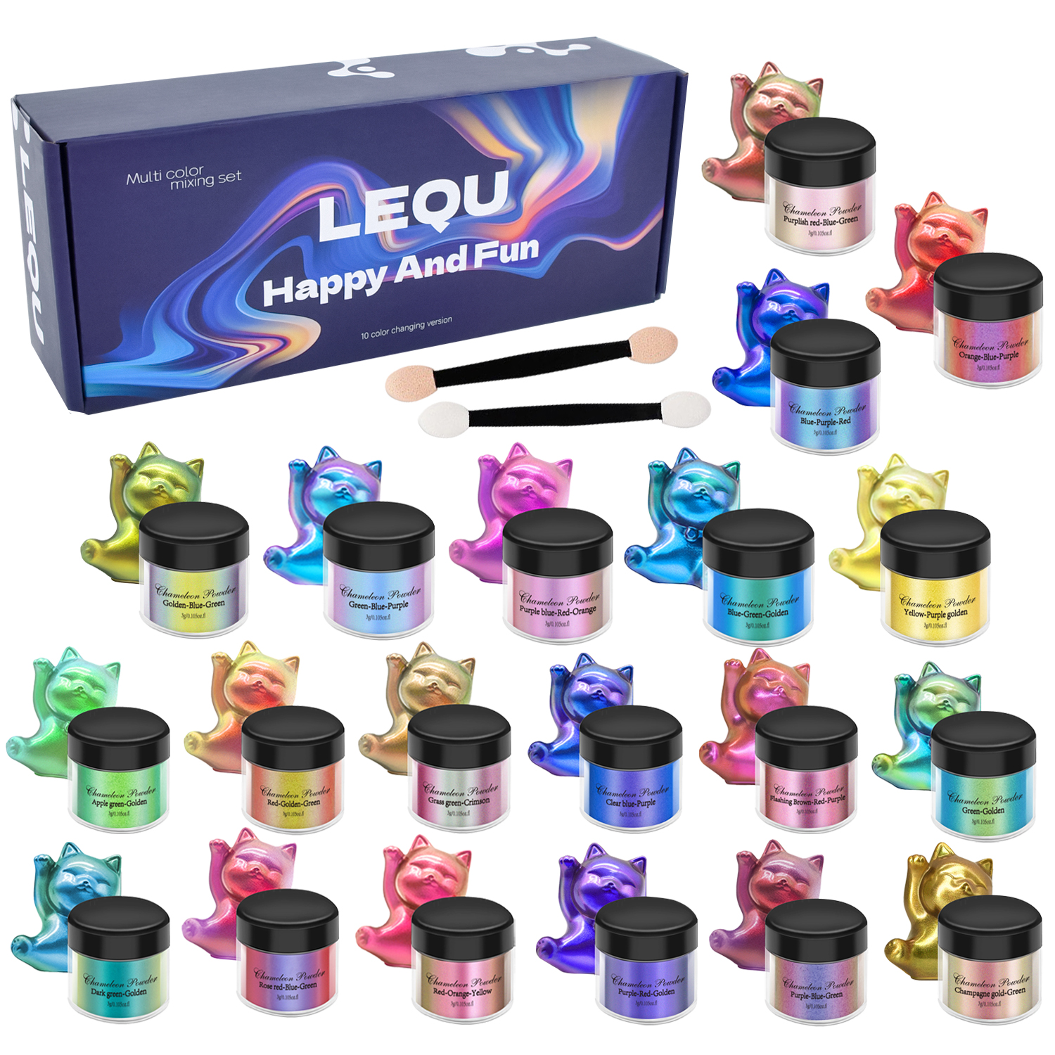 1 Set Chameleon Powder Nail Ch - Resin Glitter Pack avaliação e preço