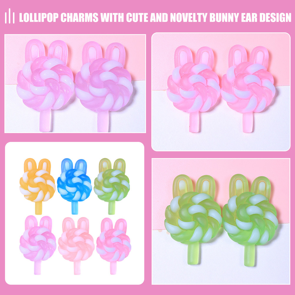 24Pcs Cute Cartoon Lollipop Ch - Resin Craft Supplies avaliação e preço