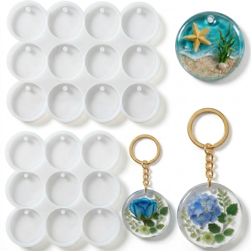 2 Resin keychain mold ，3.3cent - Gold Foil Flakes avaliação e preço
