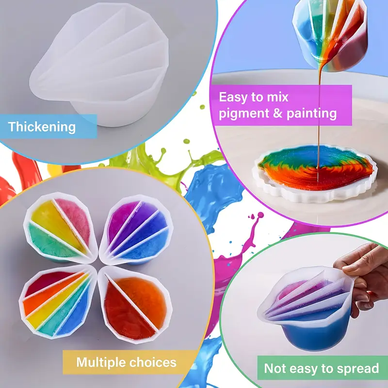 Split Cup For Paint Pouring,Re - Mixing Cup Silicone avaliação e preço