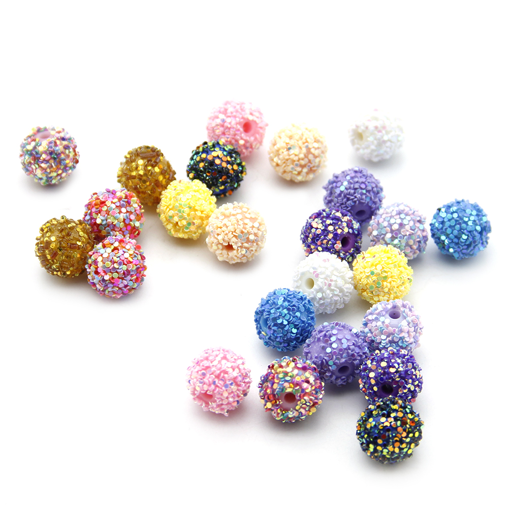 5pcs/pack Glitter Resin Beads, - Resin Glitter Pack avaliação e preço