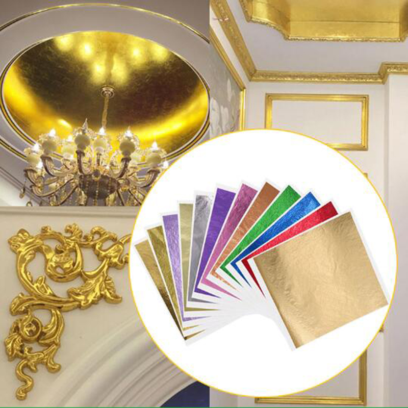1000pcs/pack 13cm Leaf Sheets  - Gold Foil Flakes avaliação e preço