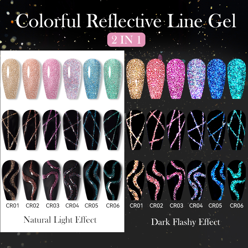 LILYCUTE 6Pcs/Set 5ml Reflecti - Resin Glitter Pack avaliação e preço