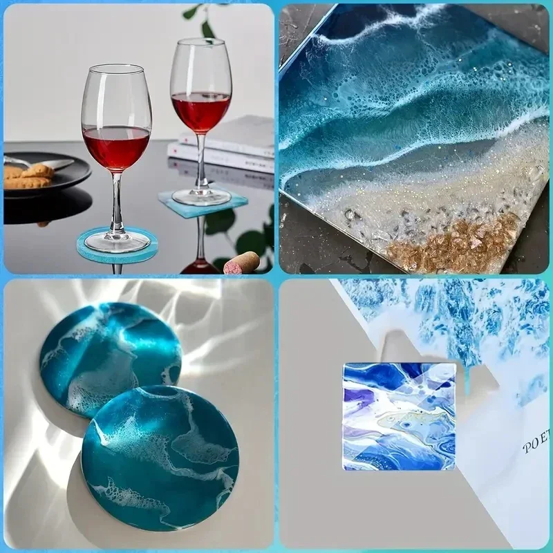 5Pcs/Set DlY Epoxy Resin Cup C - Serving Tray Mold avaliação e preço