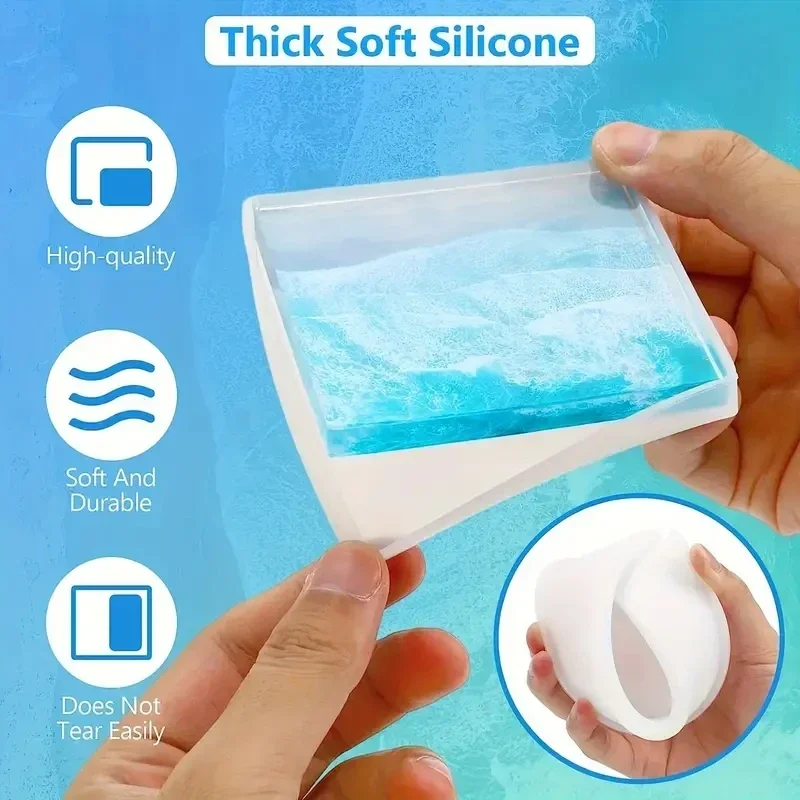 5Pcs/Set DlY Epoxy Resin Cup C - Serving Tray Mold avaliação e preço