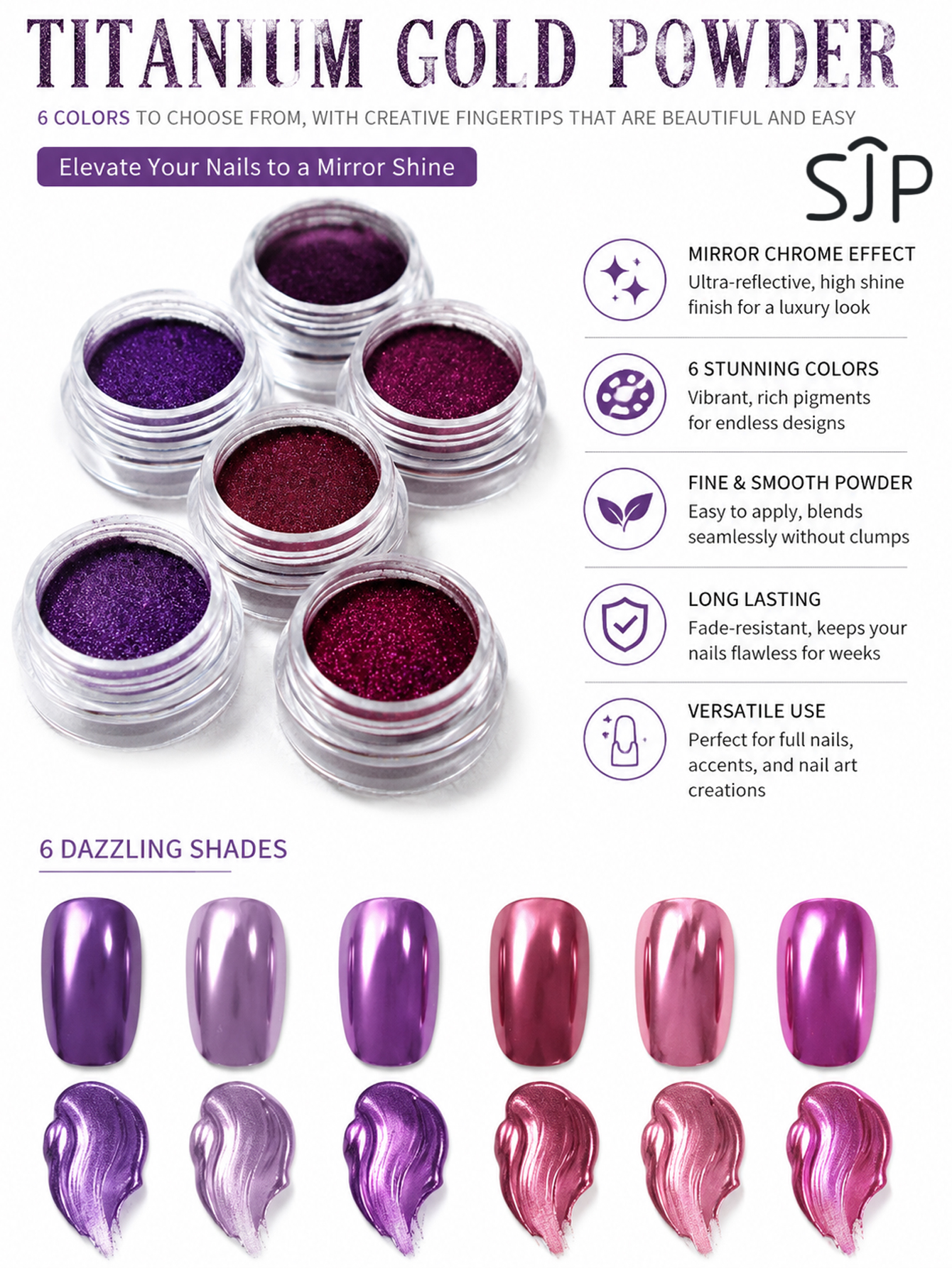 6-piece Electric Purple Series - Resin Glitter Pack avaliação e preço