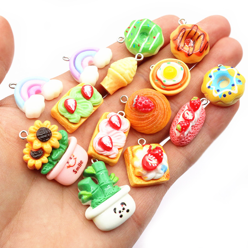 10pcs Mixed Colors Resin Cute  - Resin Craft Projects avaliação e preço