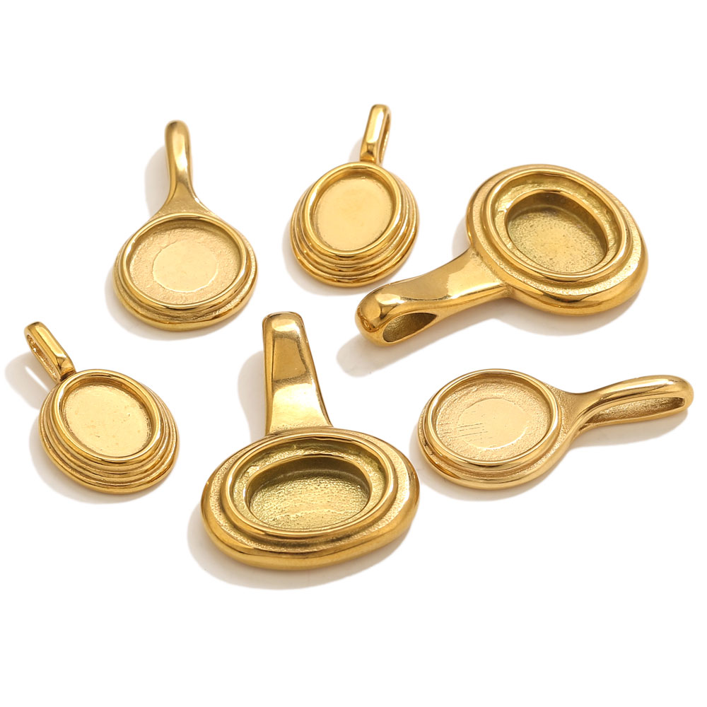 5pcs Stainless Steel Round Ova - Resin Craft Supplies avaliação e preço