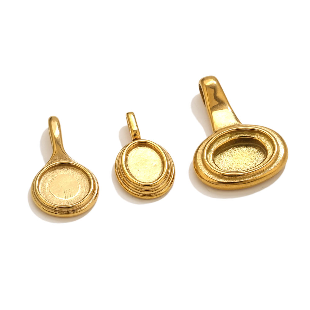 5pcs Stainless Steel Round Ova - Resin Craft Supplies avaliação e preço