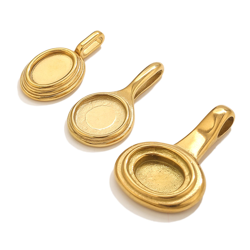 5pcs Stainless Steel Round Ova - Resin Craft Supplies avaliação e preço