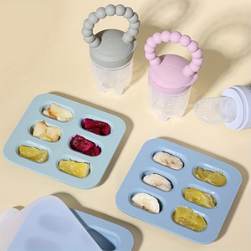 2pcs/set Baby Feeding Set: Fru - Silicone Mold Tray avaliação e preço