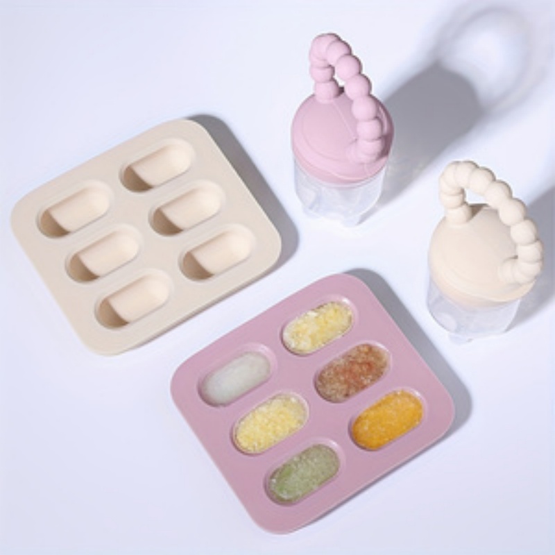 2pcs/set Baby Feeding Set: Fru - Silicone Mold Tray avaliação e preço