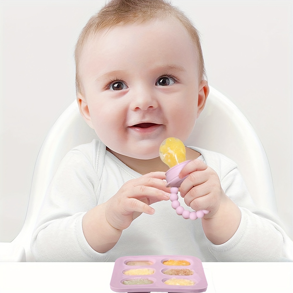 2pcs/set Baby Feeding Set: Fru - Silicone Mold Tray avaliação e preço