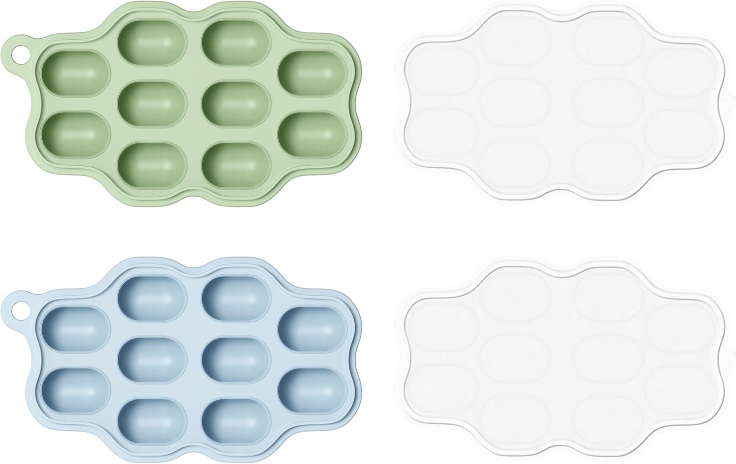 2-Pack Silicone Baby Food Free - Silicone Mold Tray avaliação e preço