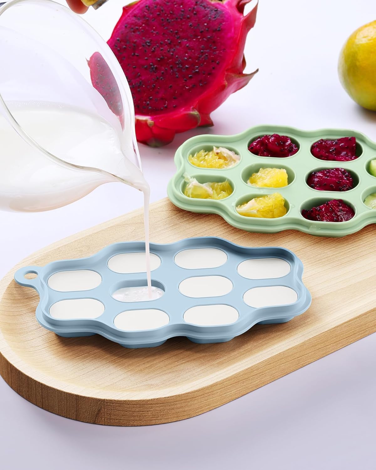 2-Pack Silicone Baby Food Free - Silicone Mold Tray avaliação e preço