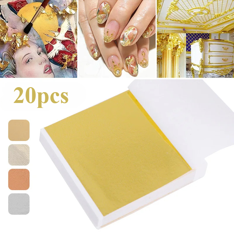 20 Pcs Gold Leaf Sheets: Versa - Gold Foil Flakes avaliação e preço