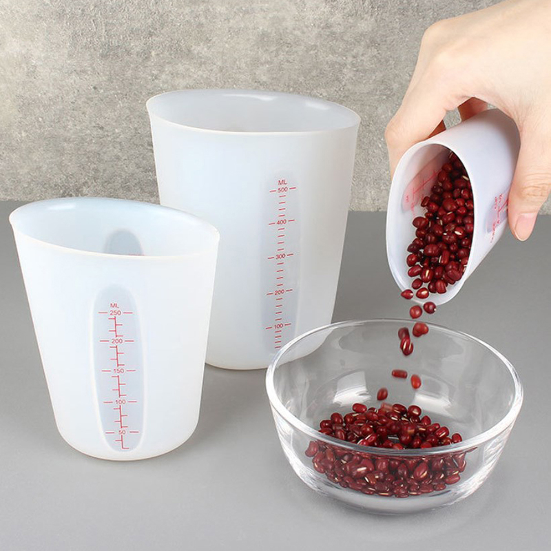 125/250/500ml Silicone Measuri - Mixing Cup Silicone avaliação e preço