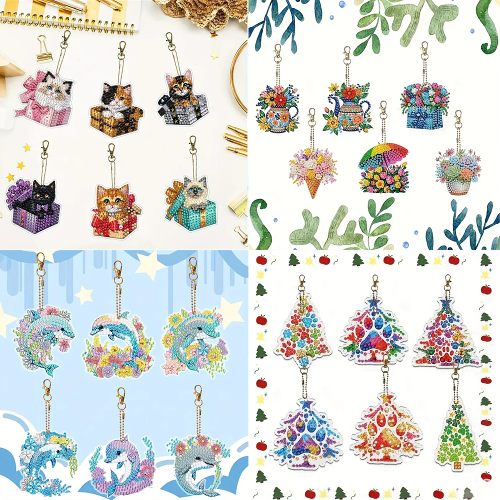 6-piece DIY Diamond Keychain - - Resin Craft Ideas avaliação e preço