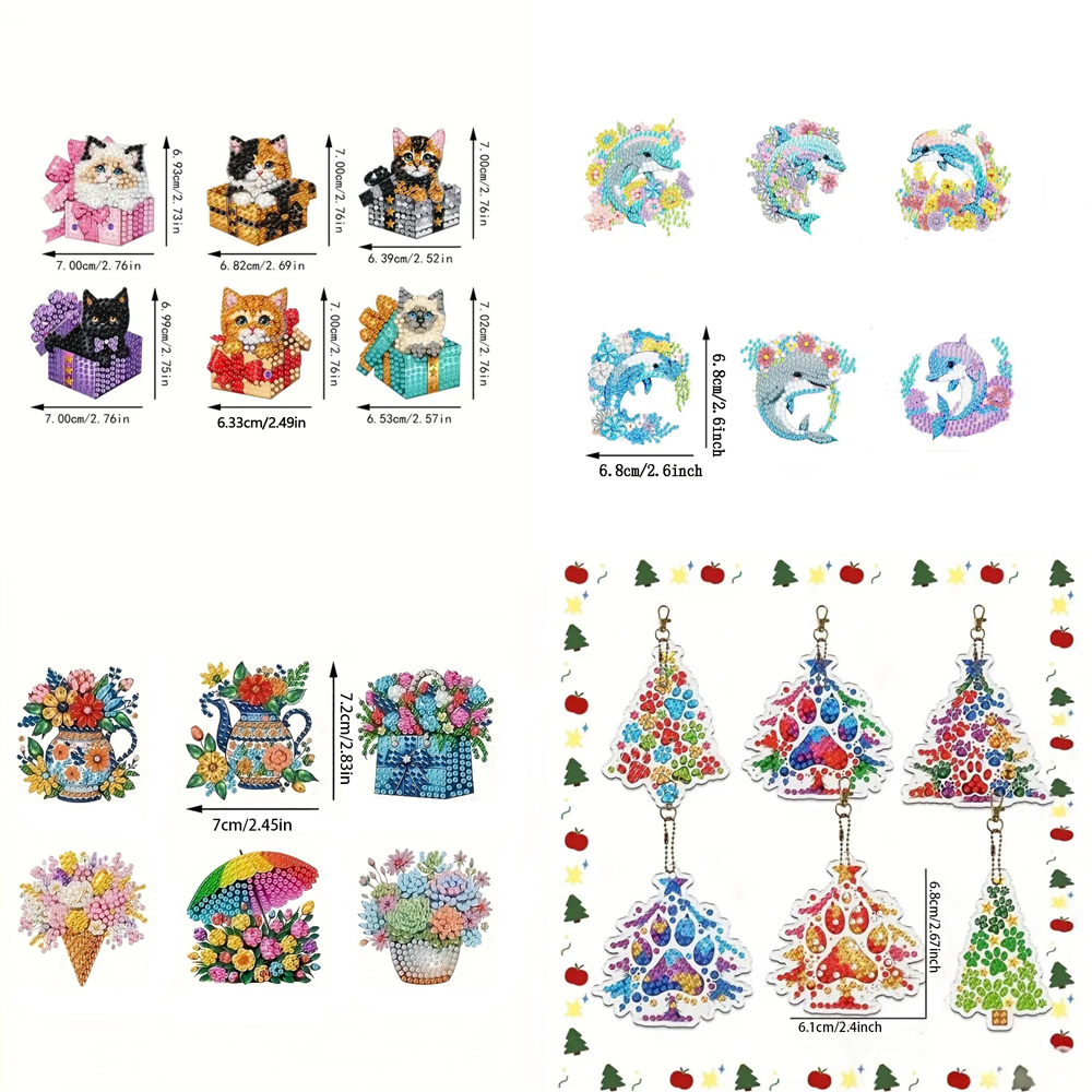 6-piece DIY Diamond Keychain - - Resin Craft Ideas avaliação e preço