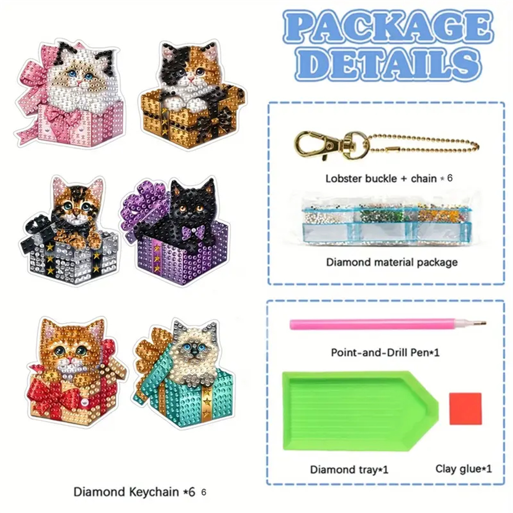 6-piece DIY Diamond Keychain - - Resin Craft Ideas avaliação e preço