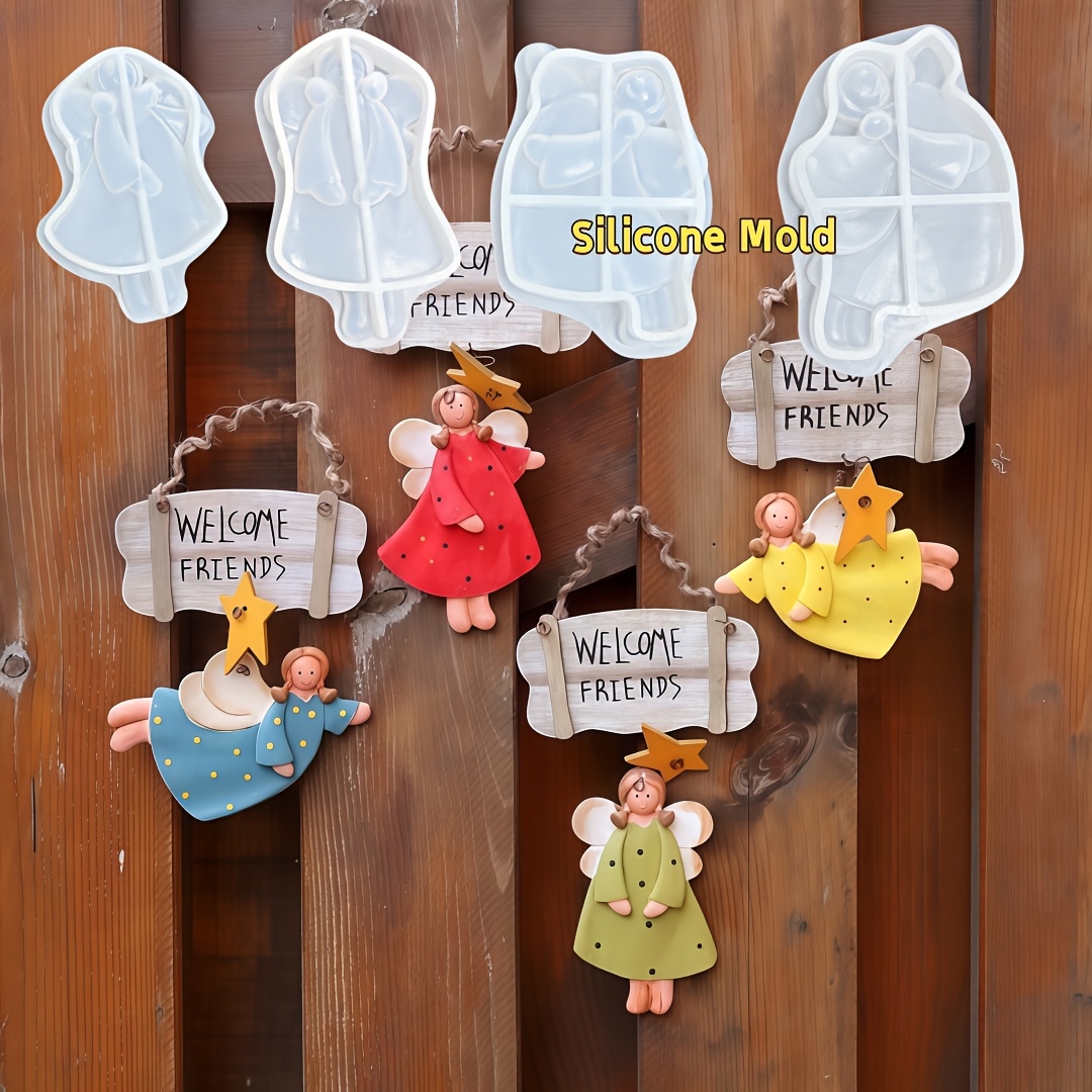 4pcs Angel Pendant Mold, Resin - Resin Craft Ideas avaliação e preço