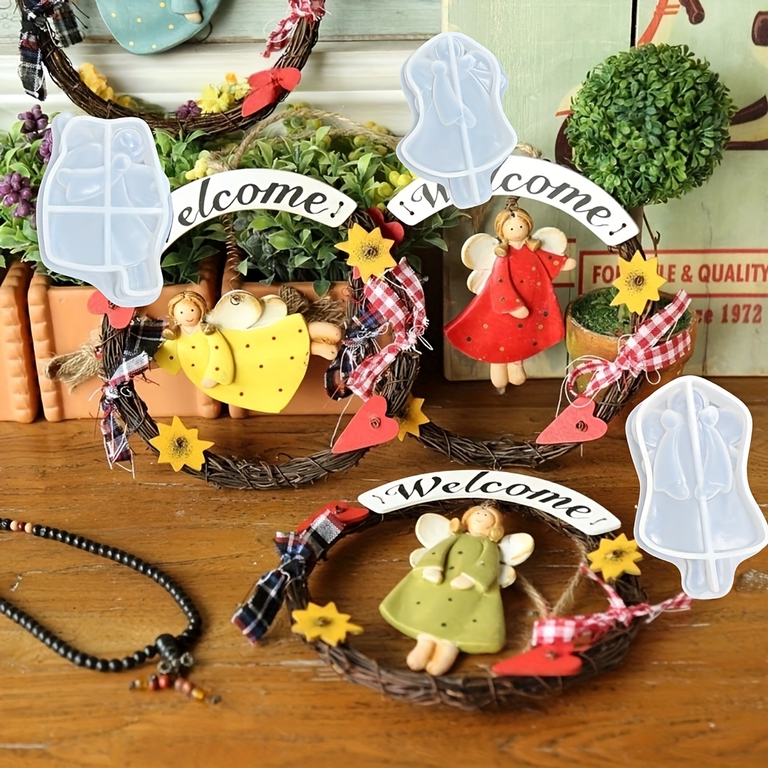 4pcs Angel Pendant Mold, Resin - Resin Craft Ideas avaliação e preço