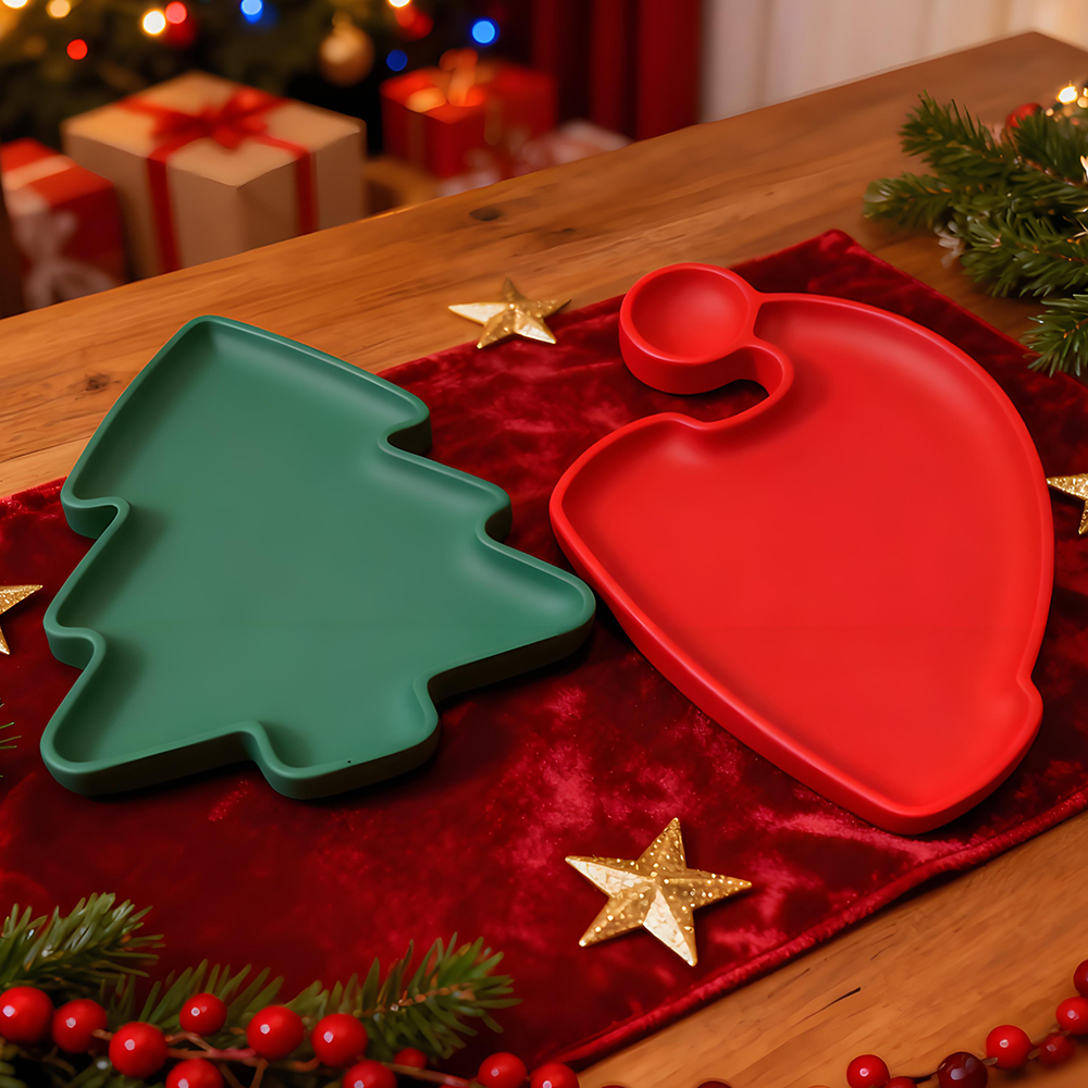 S0246 Christmas Tree Santa Hat - Serving Tray Mold avaliação e preço
