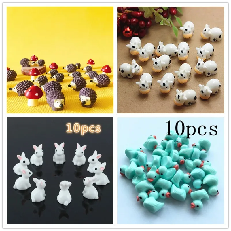 10Pcs/Hedgehog and Cows/Cute A - Terrarium Moss Art avaliação e preço