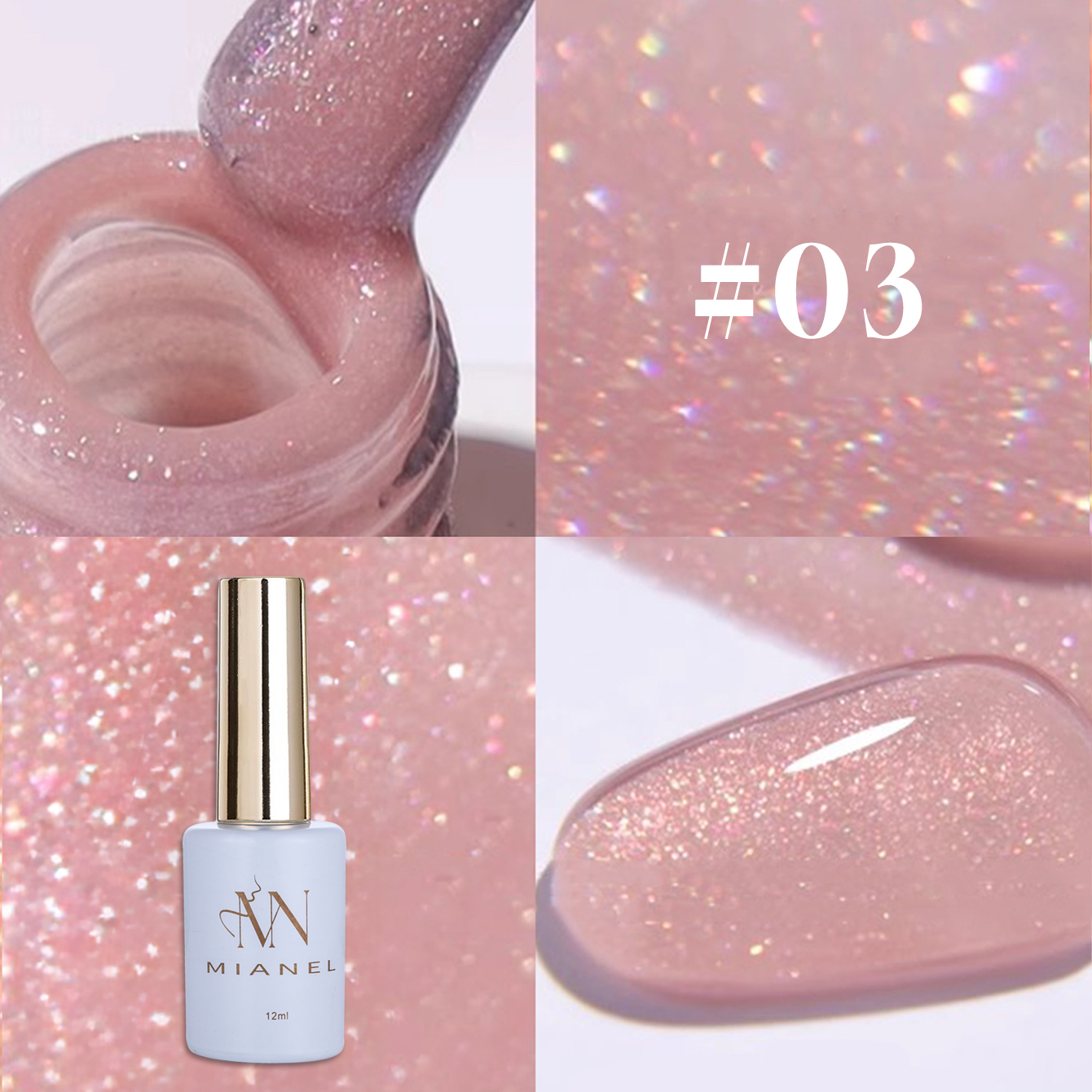 MIANEL 12ML 1PCS Fugitive Whit - Resin Glitter Pack avaliação e preço