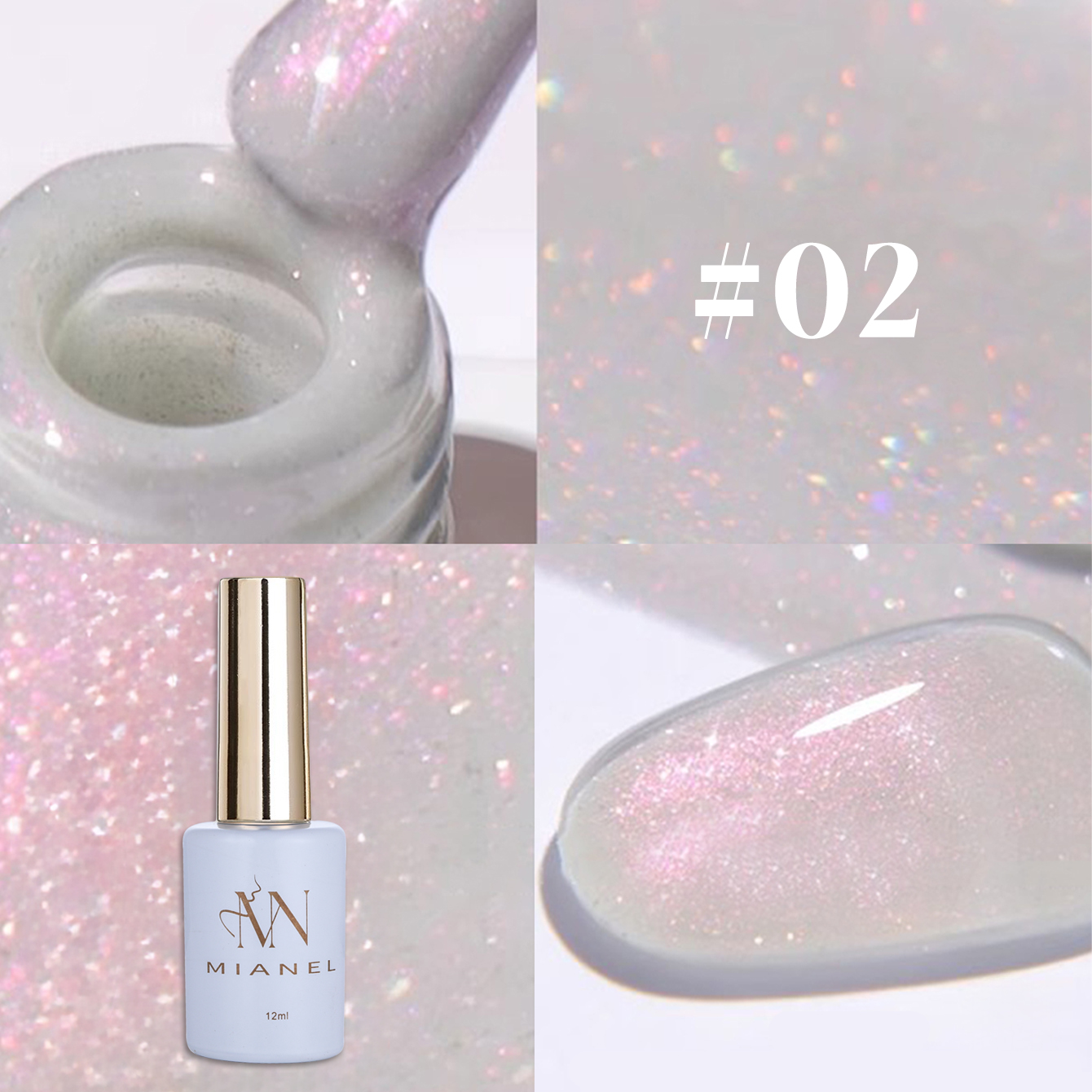 MIANEL 12ML 1PCS Fugitive Whit - Resin Glitter Pack avaliação e preço