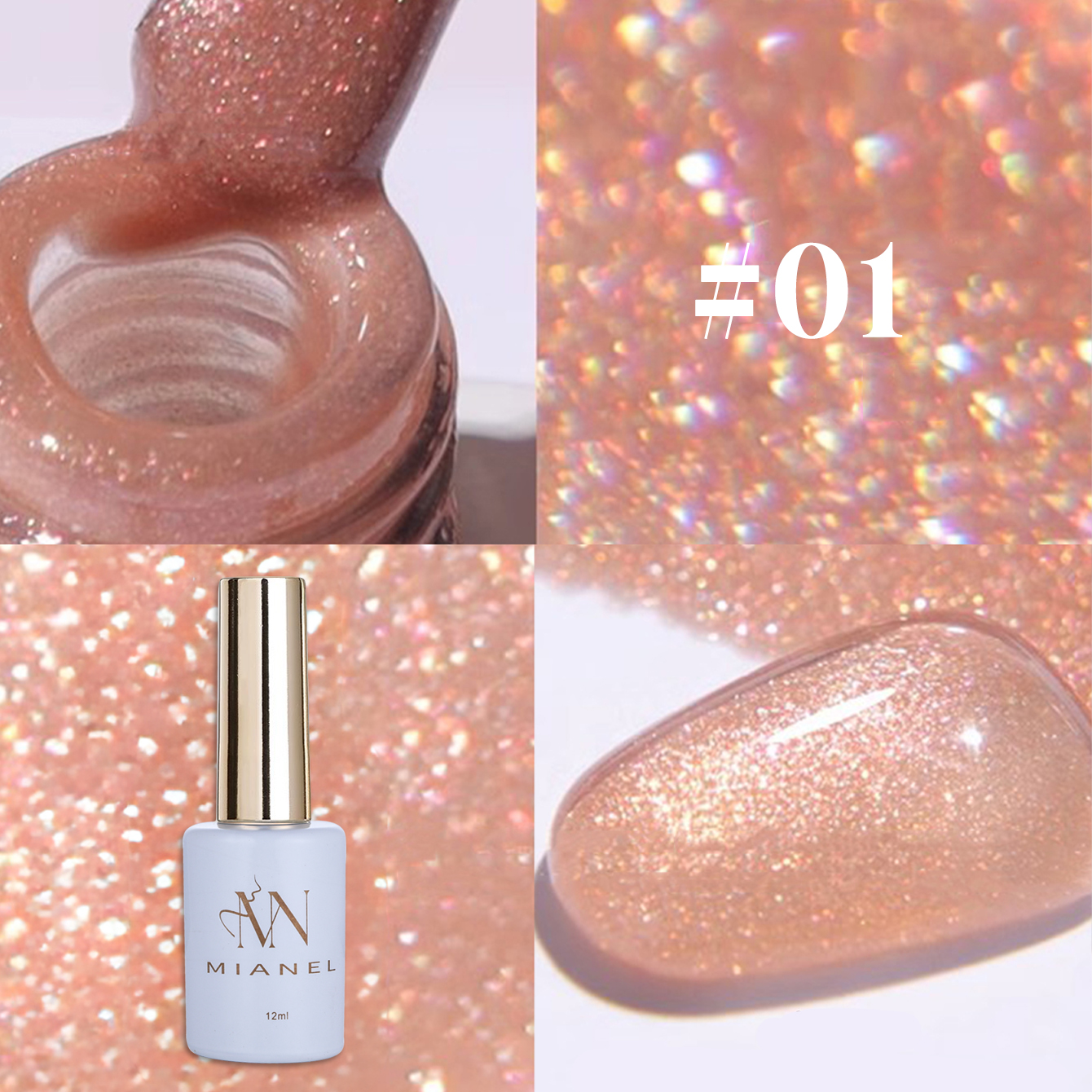 MIANEL 12ML 1PCS Fugitive Whit - Resin Glitter Pack avaliação e preço