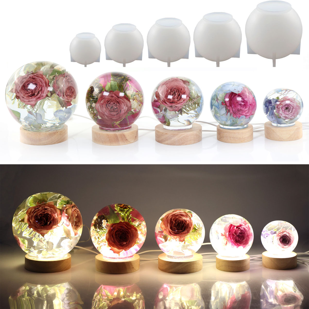 65-120mm Sphere Ball Silicone  - Resin Craft Ideas avaliação e preço