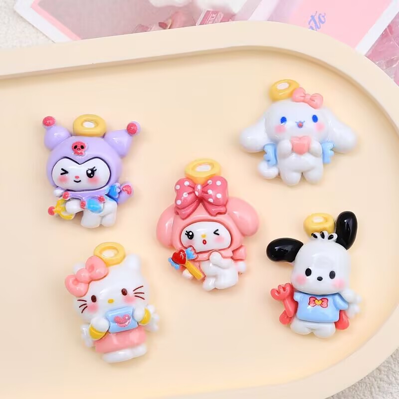 20PCS Resin Cartoon Angel DIY  - Resin Craft Ideas avaliação e preço