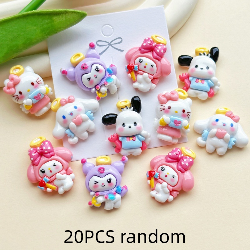 20PCS Resin Cartoon Angel DIY  - Resin Craft Ideas avaliação e preço