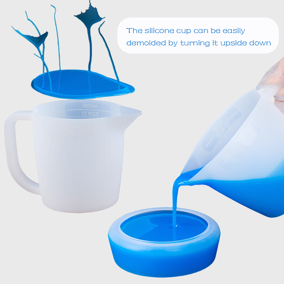500ML Silicone Measuring Cup w - Mixing Cup Silicone avaliação e preço