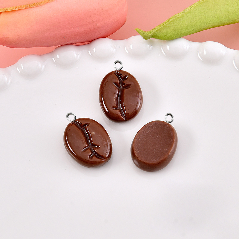 10pcs Coffee Beans Resin Penda - Resin Craft Projects avaliação e preço