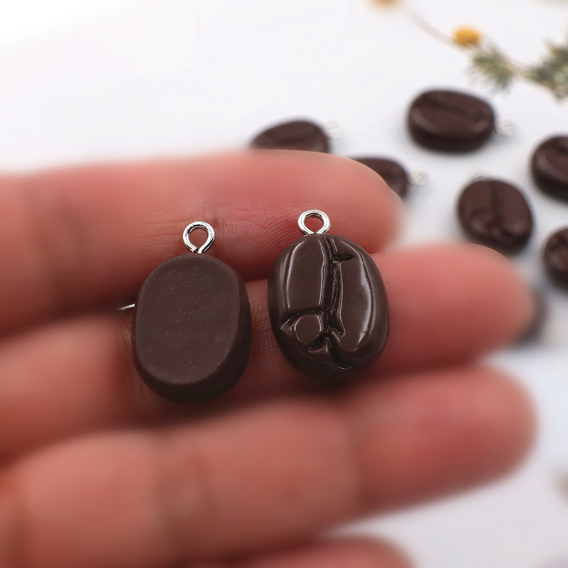 10pcs Coffee Beans Resin Penda - Resin Craft Projects avaliação e preço