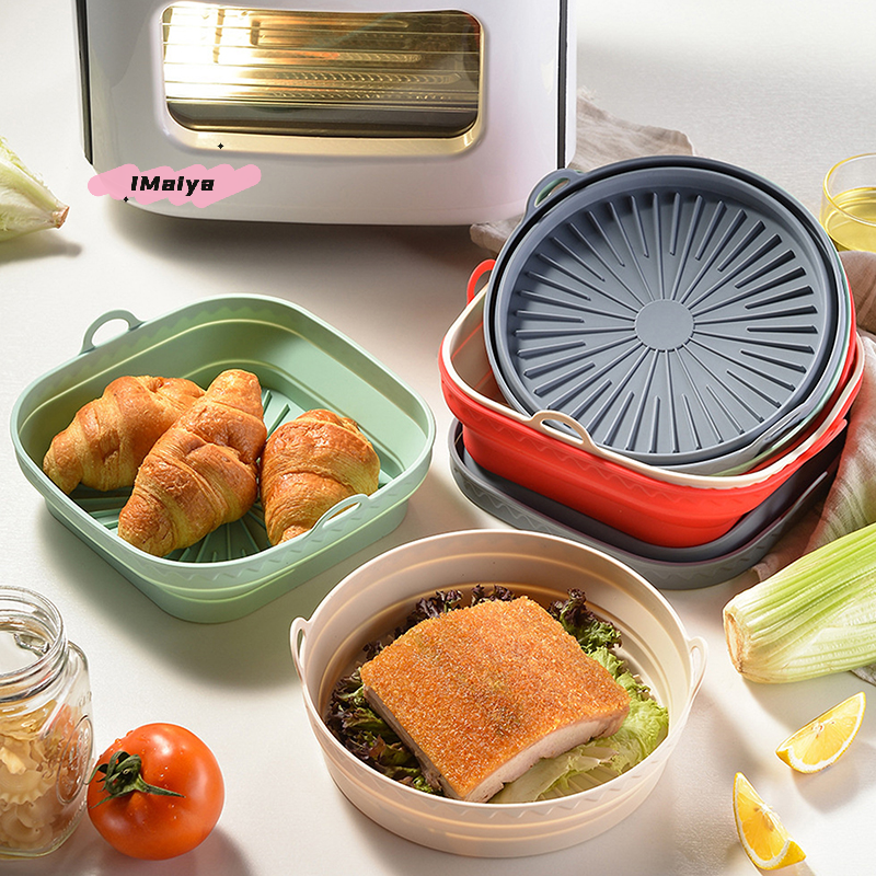 Square Foldable Air Fryer Sili - Silicone Mold Tray avaliação e preço