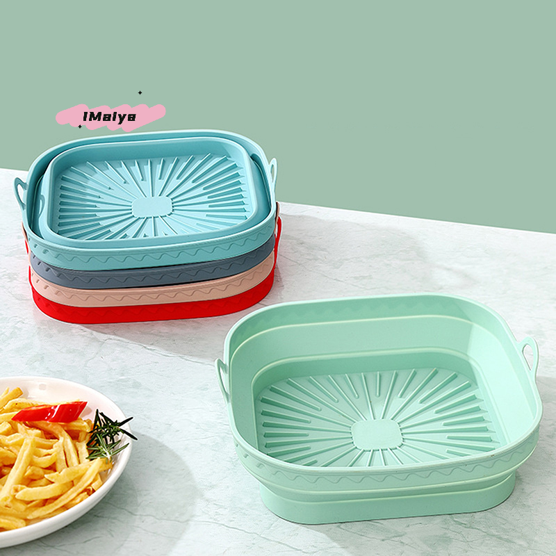 Square Foldable Air Fryer Sili - Silicone Mold Tray avaliação e preço