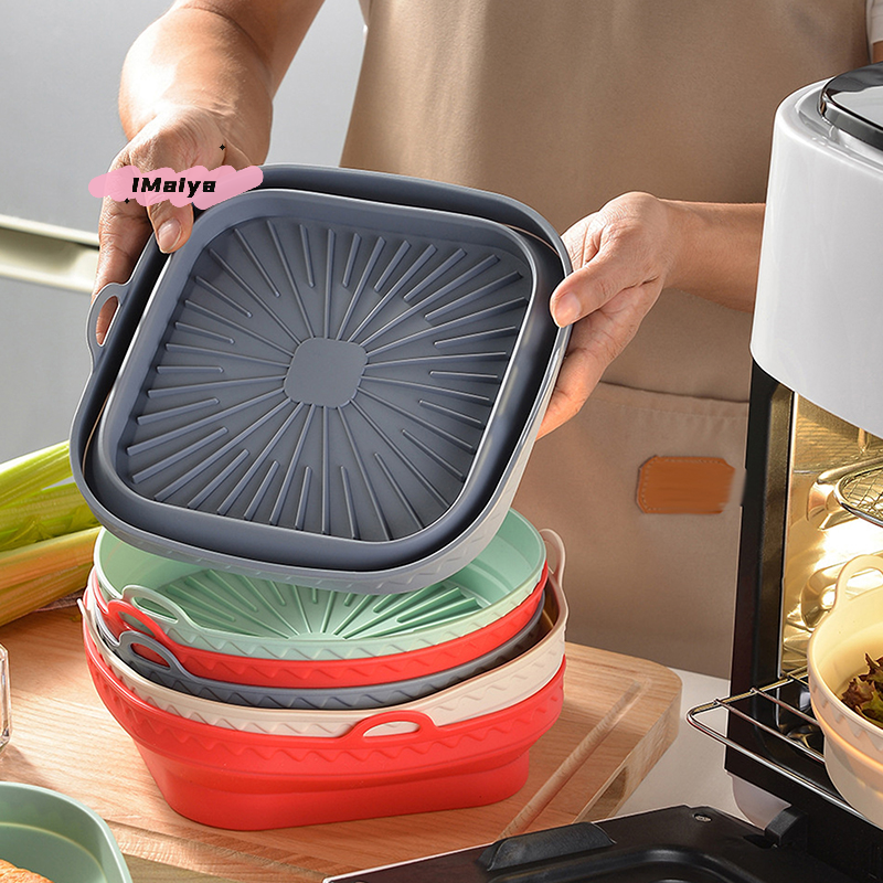 Square Foldable Air Fryer Sili - Silicone Mold Tray avaliação e preço