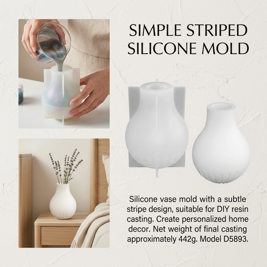 Silicone Vase Mold with Stripe - Resin Craft Ideas avaliação e preço