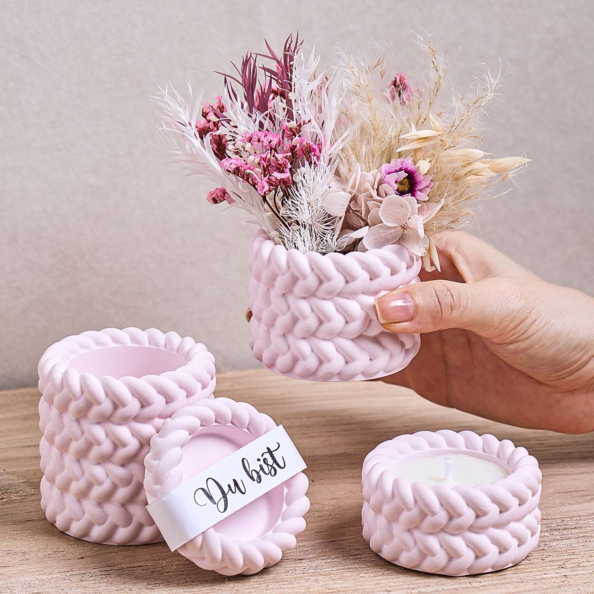 Woven Candle Jar Silicone Mold - Serving Tray Mold avaliação e preço