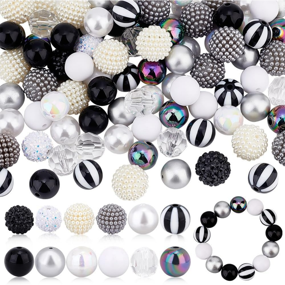 106pcs Chunky Beads 12 Styles  - Resin Crafts avaliação e preço