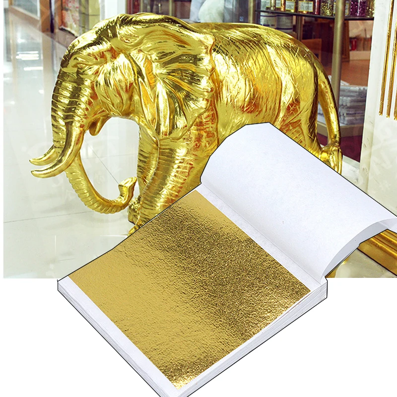 Aomily 9x9cm 100 Sheets Practi - Gold Foil Flakes avaliação e preço