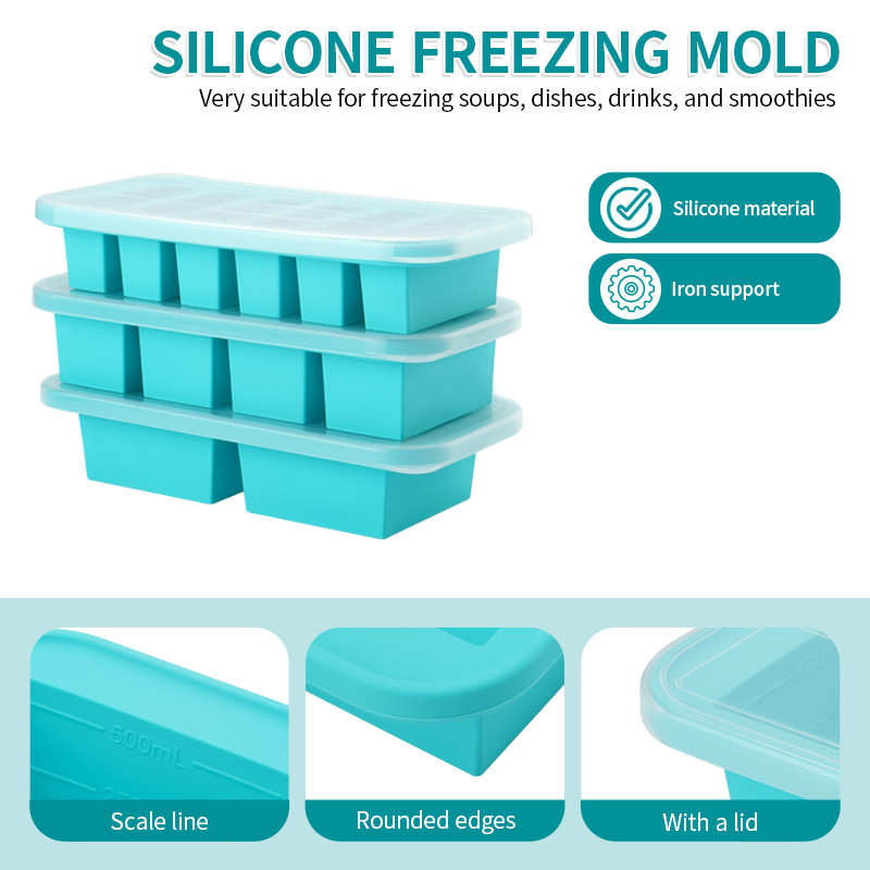 2 or 3-piece Silicone Freezer  - Serving Tray Mold avaliação e preço