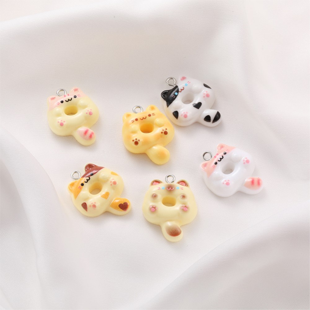 10Pcs Kawaii Cartoon Cat Resin - Resin Crafts avaliação e preço